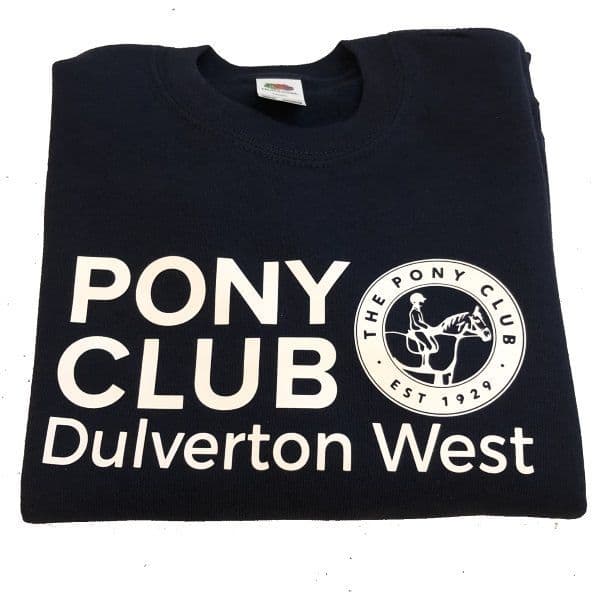 Adults Dulverton West Pony Club Navy Sweatshirt UX3