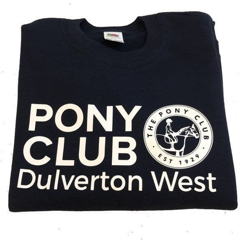 Adults Dulverton West Pony Club Navy Sweatshirt UX3