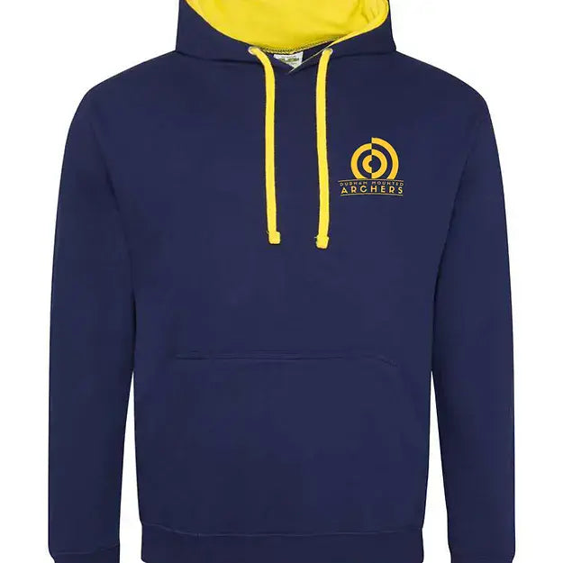 Adults Durham Mounted Archers Navy with yellow hood Hoodie Jh003