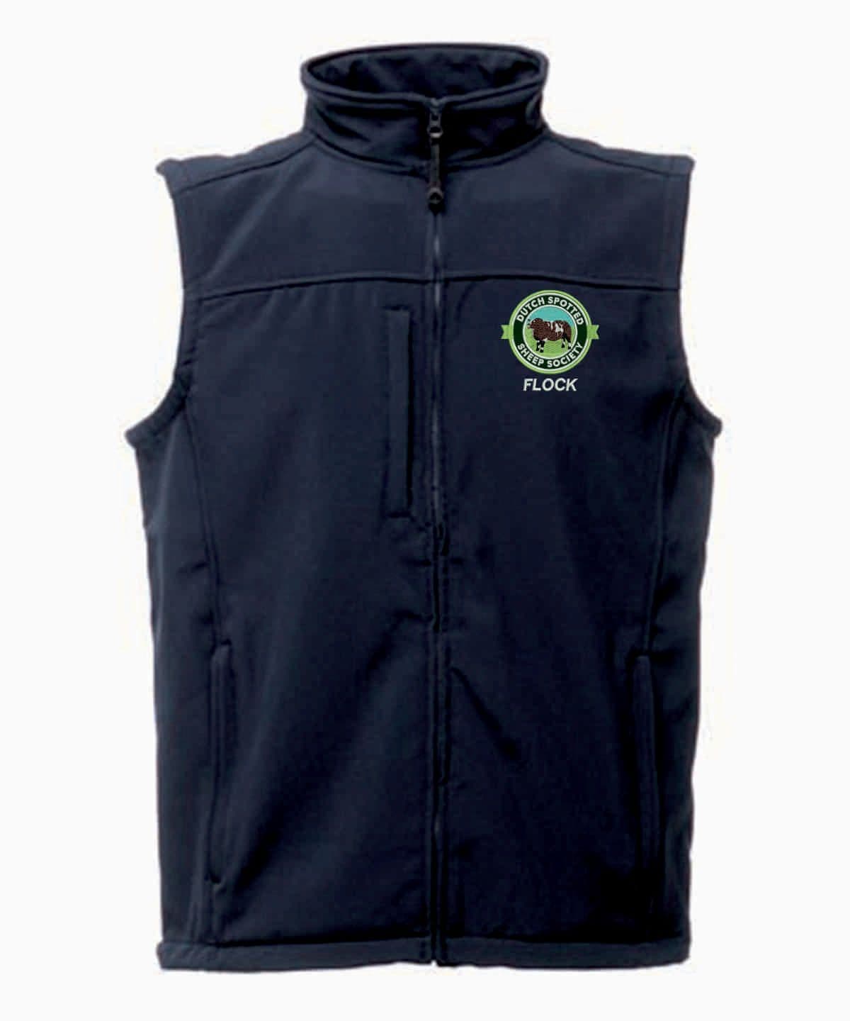 Adults DUTCH SPOTTED SHEEP SOCIETY Navy Flux Softshell Bodywarmer
