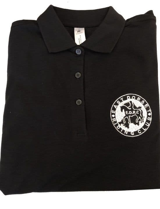 Adults East Dorset Lady's Fit Black Polo Shirts BA390