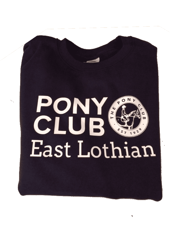 Adults East Lothian Pony Club Navy Sweatshirt UX3