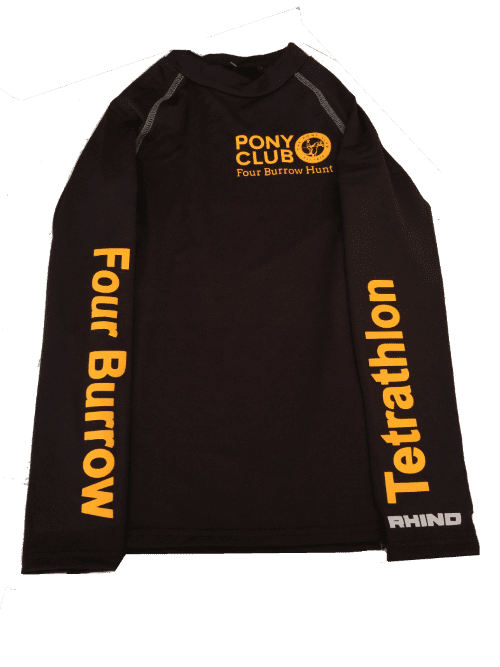 Adults Four Burrow Pony Club BLACK Base Layer
