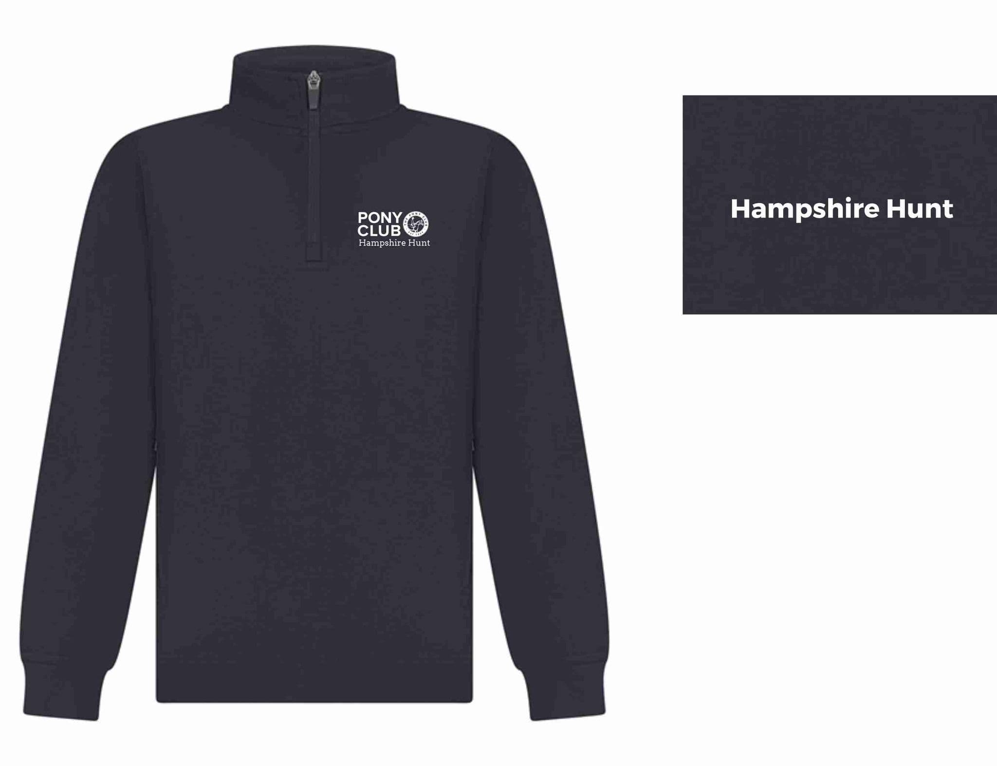 Adults Hampshire Hunt Navy Quarter Zip Tracksuit top LV874
