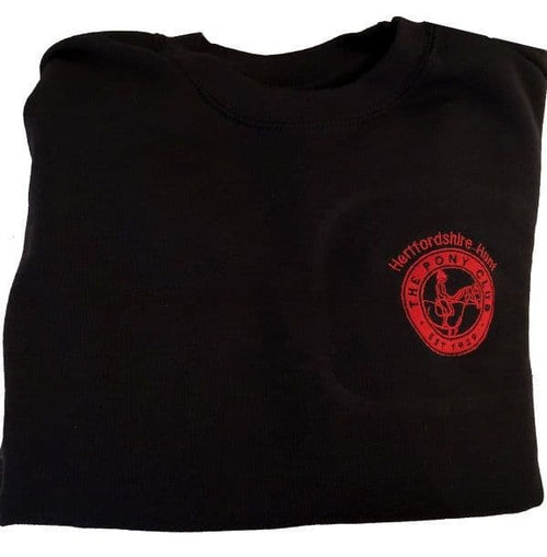 Adults Herts Hunt Black Sweatshirt
