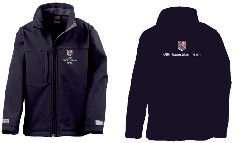Adults Ladies Fit Old Buckenham Hall Navy Softshell Jacket rg195