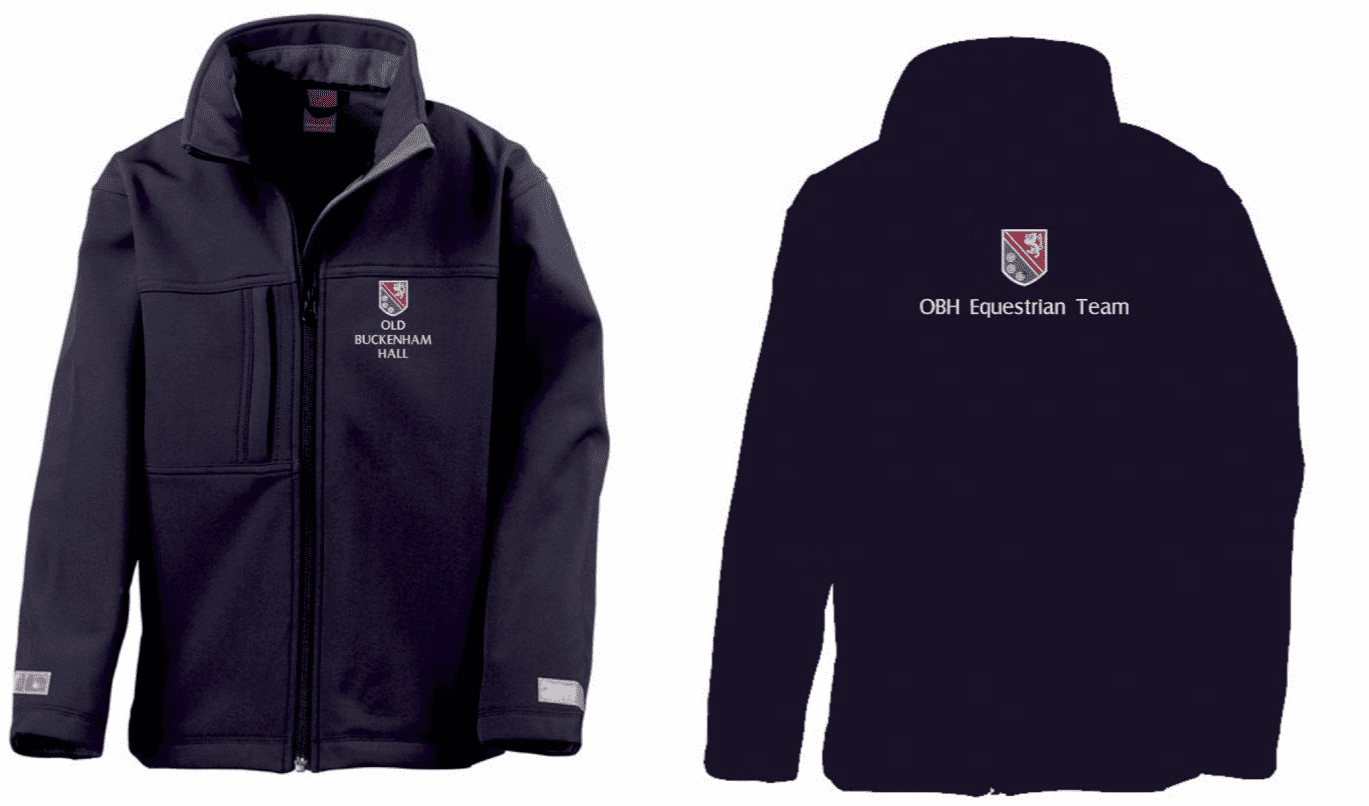 Adults Ladies Fit Old Buckenham Hall Navy Softshell Jacket rg195