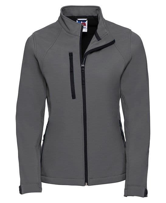 Adults Ladies Fit Thurleigh Equestrian Centre Navy or Grey Softshell Jacket J140F