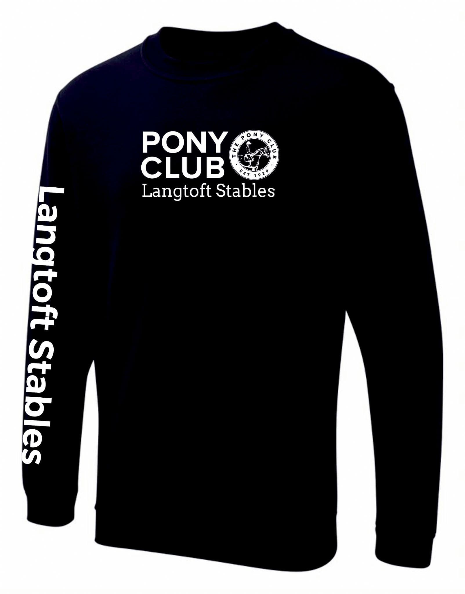 Adults Langtoft stables PC Navy Sweatshirt UX3