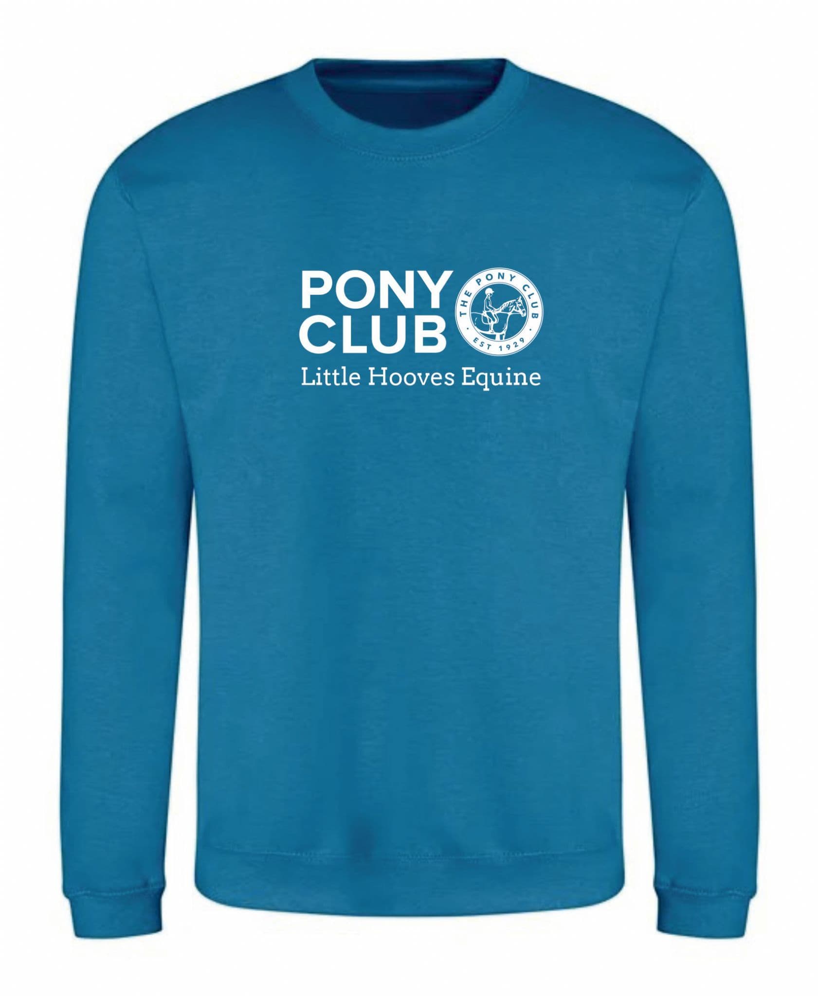 Adults Little Hooves Pony Club, Sapphire Blue Sweatshirt JH030