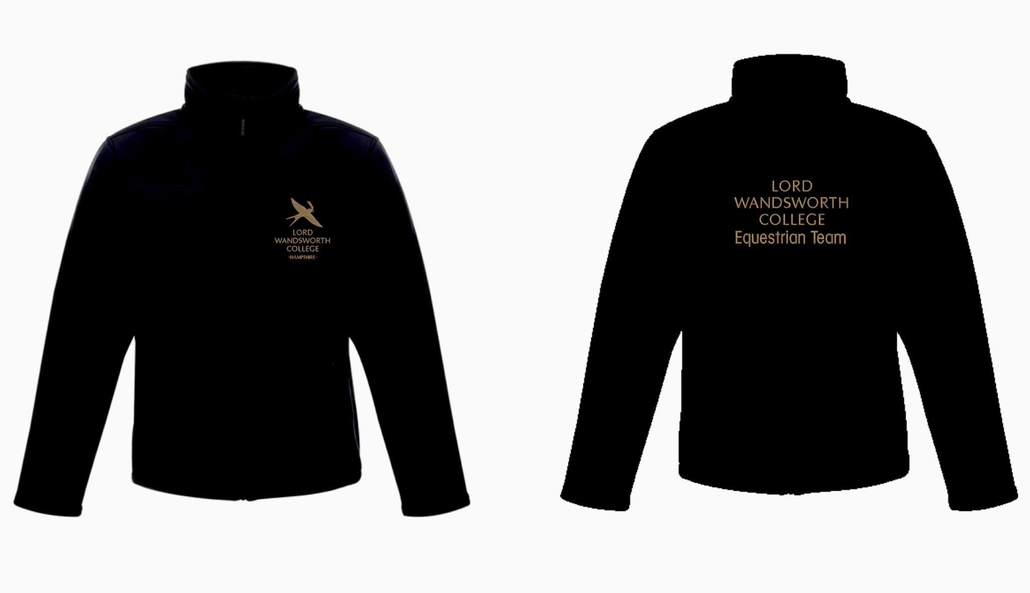 Adults Lord Wandsworth College Black Unisex Softshell Jacket rg194