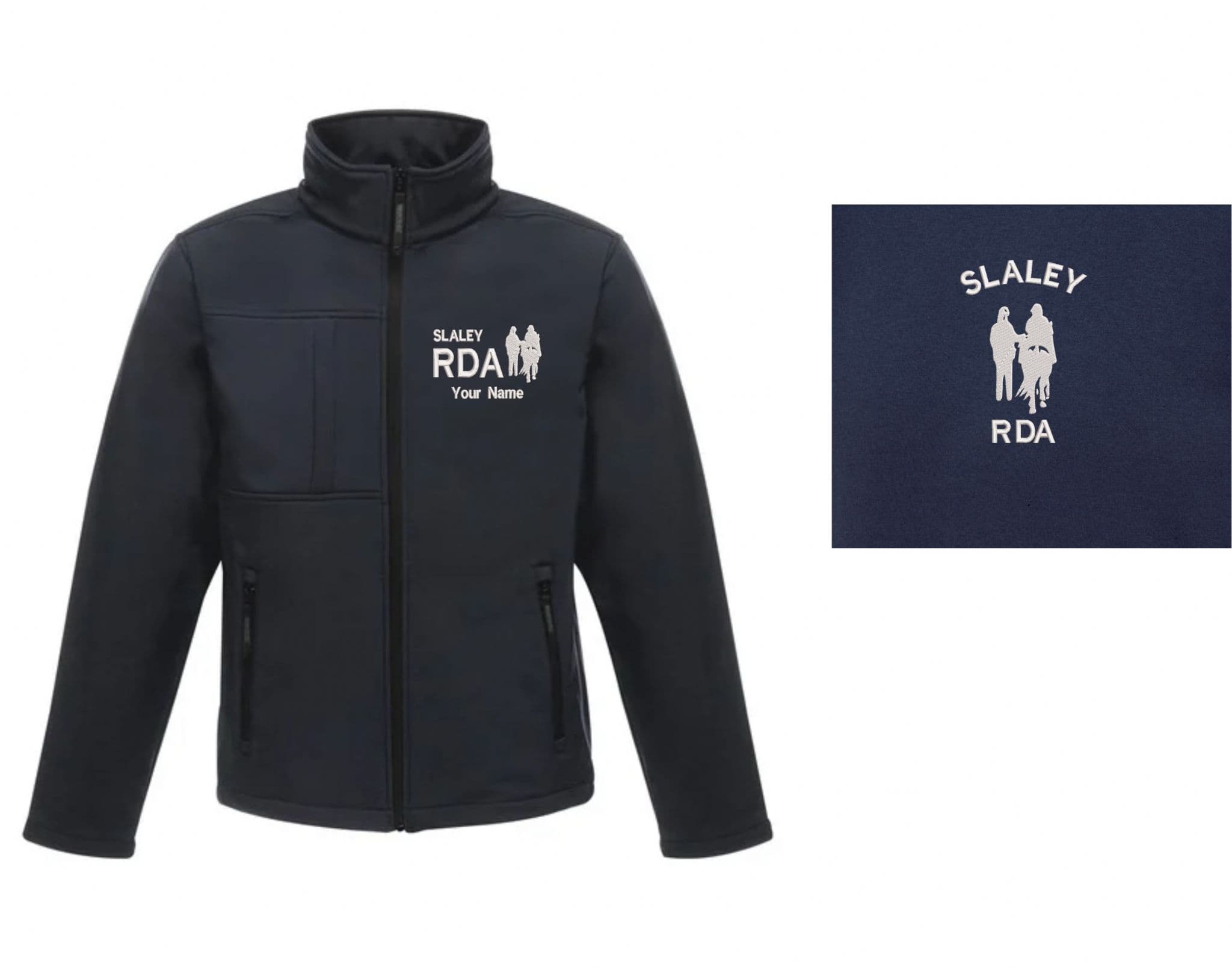 Adults Mens Fit Slaley RDA Navy Softshell Jacket rg194
