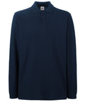 Adults Moor Farm EC Long Sleeve Navy Polo