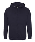 Adults Navy Red Piece Equestrian Stables Full Zip Hoodie