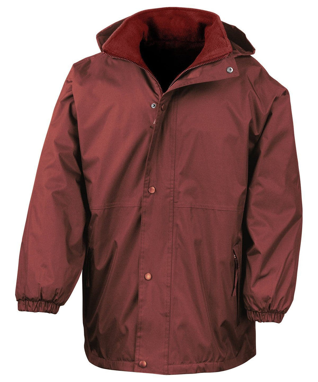 Adults North Acomb Livery Yard Riding Team Clothing Burgundy Result R160 Jacket