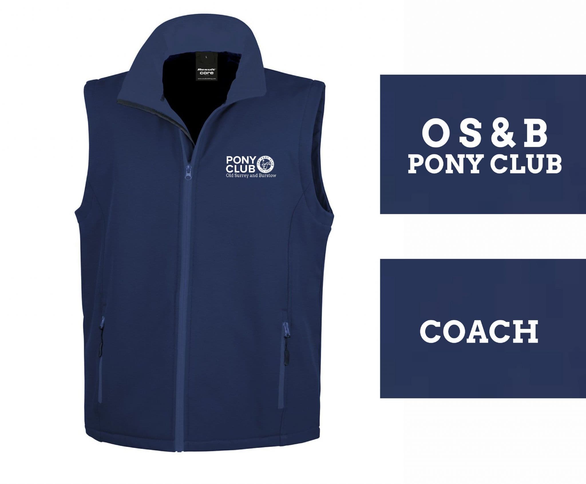 ADULTS Old Surrey & Burstow PC Navy Soft-shell Gilet – RG154