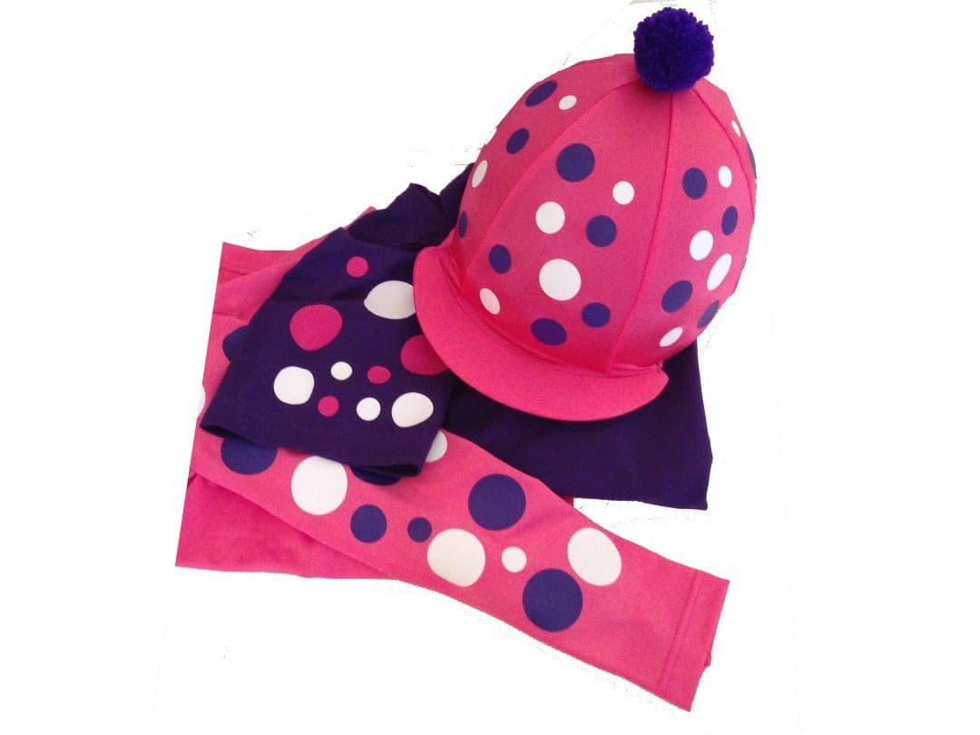 Adults Pink/Purple/White Layer, polo and silk.