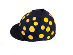 Adults Rufford Competition Base Layer and Navy silk with scattered golden yellow spots.