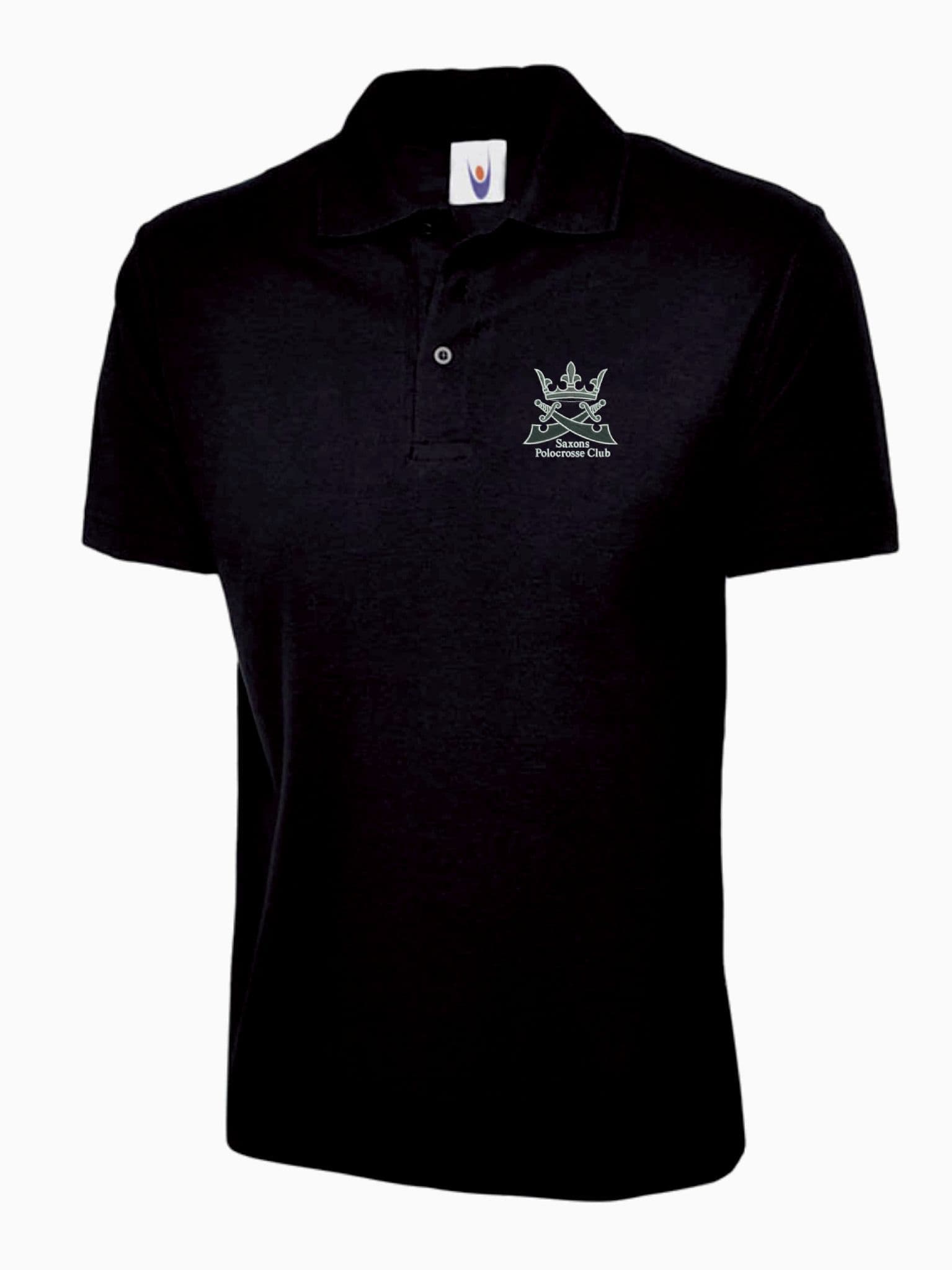 Adults Saxons Polocrosse Club Polo Shirt – Black UC101