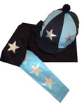 Adults Sky Blue/Navy/Silver Base Layer, polo and silk.