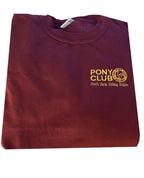 Adults South Farm Riding Stables Pony Club Burgundy Sweatshirt UX3