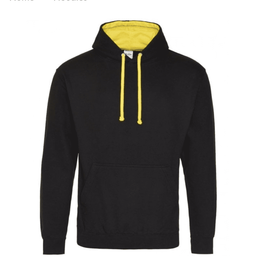Adults Tivyside Black/Yellow Pony Club Hoodie
