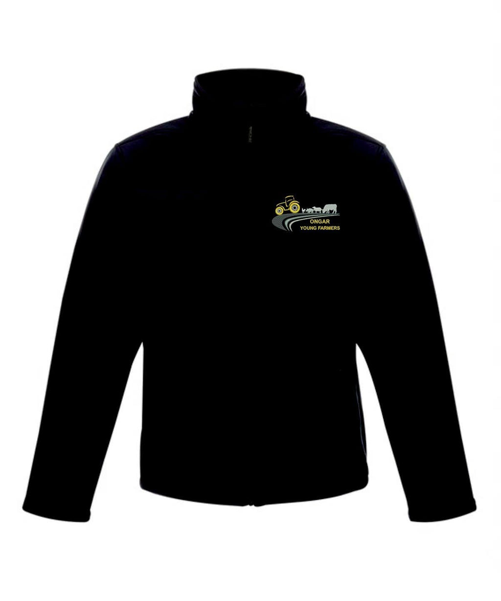 Adults Unisex Fit Ongar YFC Black Softshell Jacket rg194