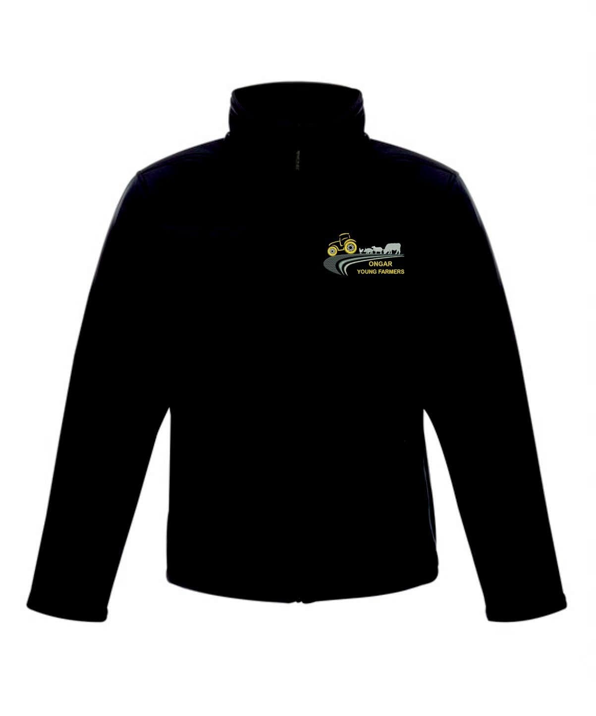 Adults Unisex Fit Ongar YFC Black Softshell Jacket rg194