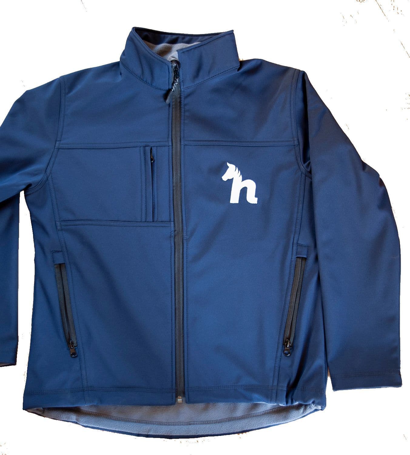 Adults Unisex Here 4 Horses Navy Softshell Jacket