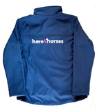 Adults Unisex Here 4 Horses Navy Softshell Jacket