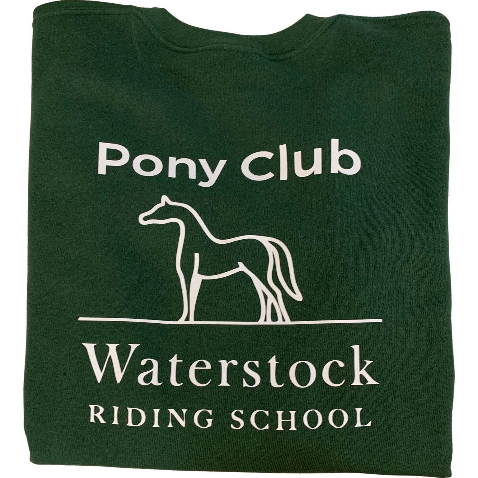 Adults Waterstock Riding School Green Sweatshirt UX3