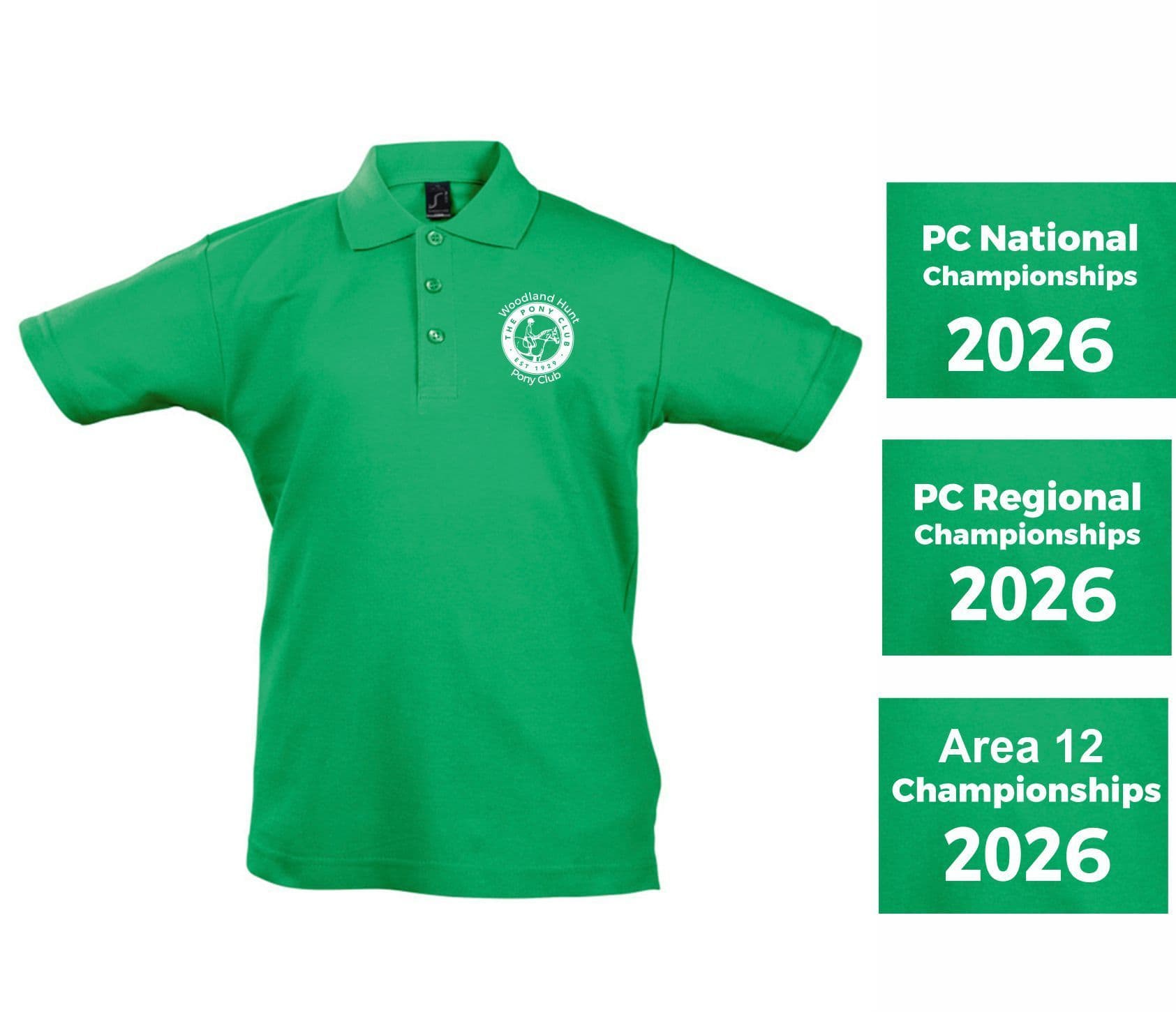 Adults Woodland Hunt 2026 Championship Polo Shirt Emerald