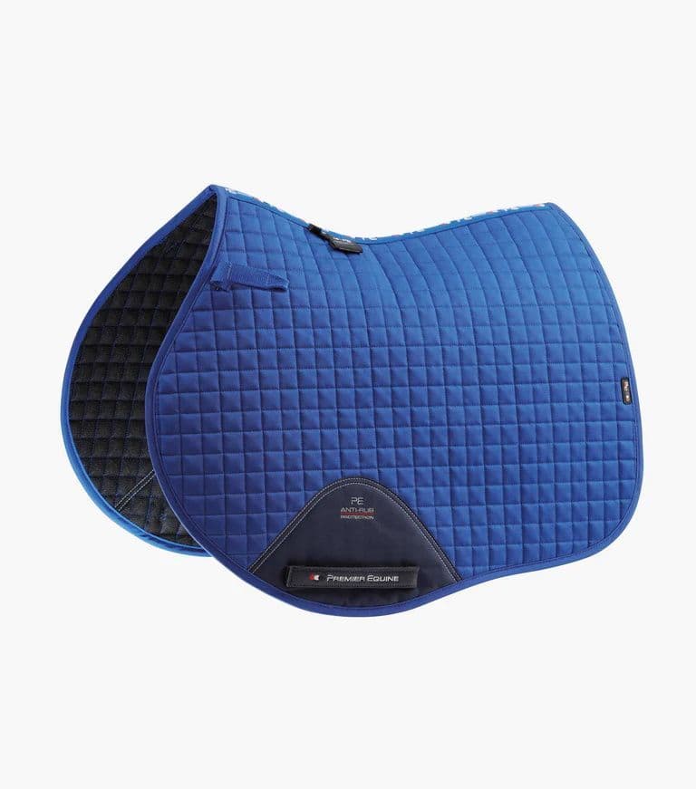Badsworth PC Premier Equine White/Navy/Black/Royal Blue Close Contact Saddlecloths
