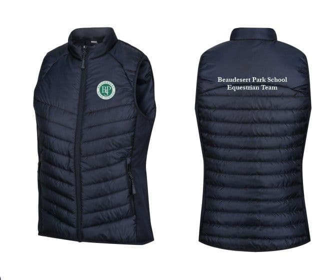 Beaudesert Park School Equestrian Team Navy Padded Gilet 870