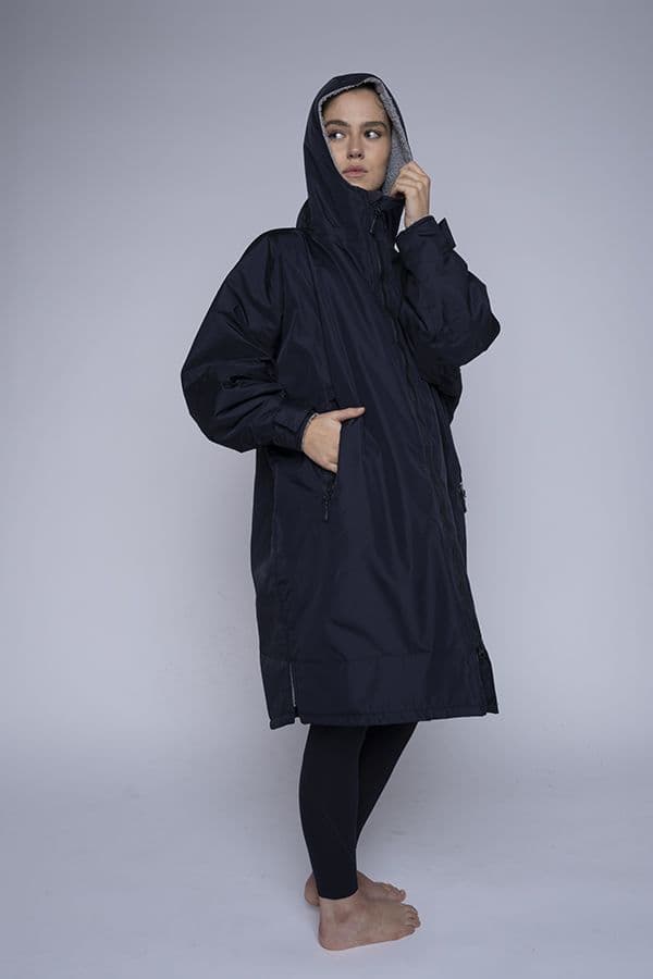 Beaudesert Park School Navy Weatherproof Warm Long Fleece Lined Winter Coat/Robe (1)