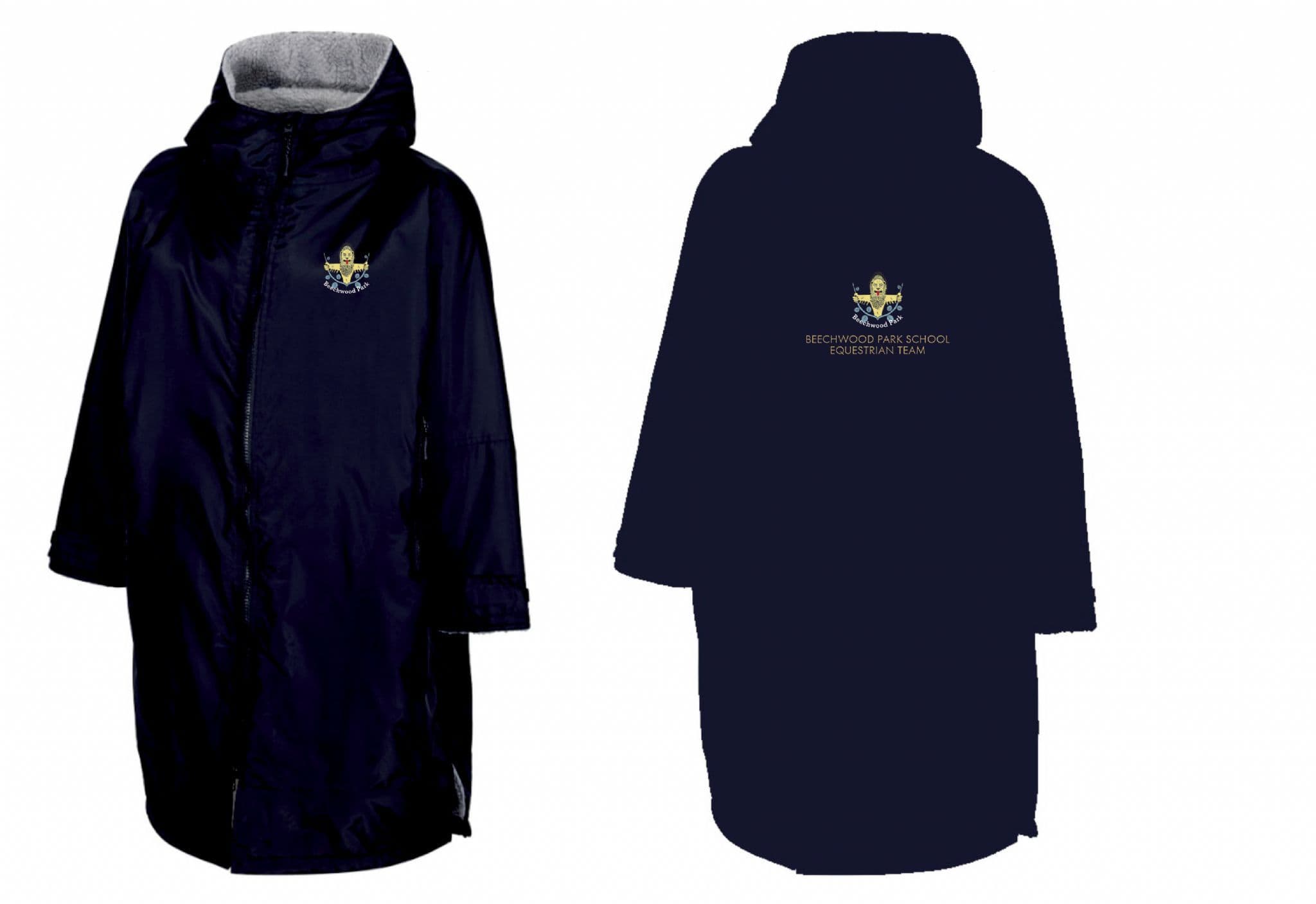 Beechwood Park NSEA Team Weatherproof Warm Long Fleece Lined Winter Coat/Robe