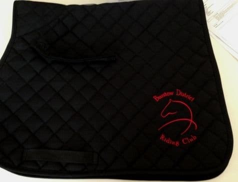 Black Burstow District Riding Club Saddlecloth