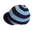 Blankney Blue/Navy hooped Silk with button.