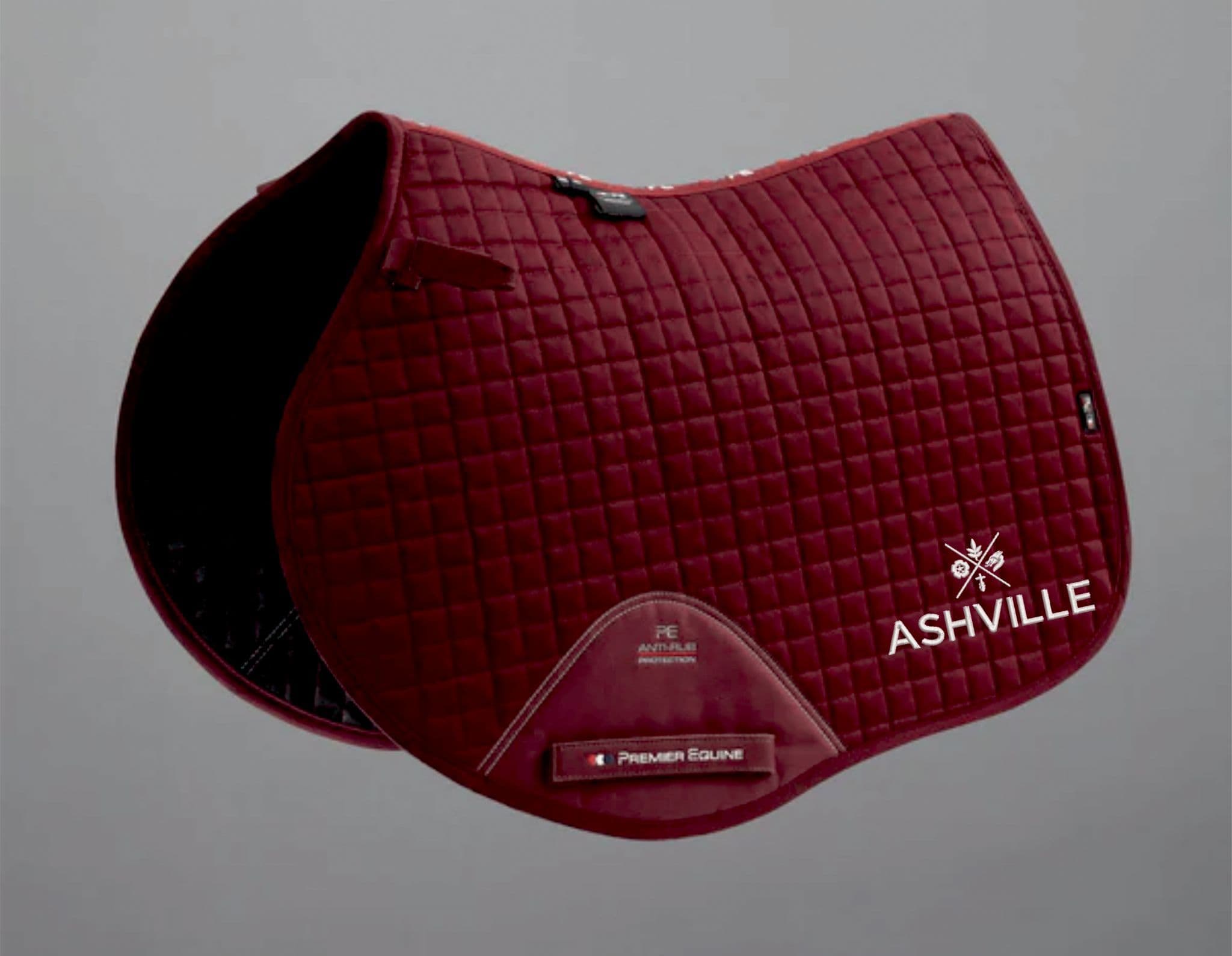 Burgundy Ashville College Full Size Premier Equine Close Contact Cotton GP/ Jump Saddle Pad