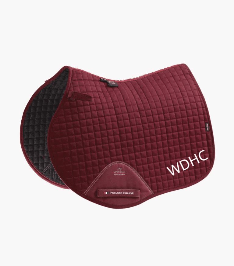 Burgundy Warlingham & District HC Full Size Premier Equine Close Contact Cotton GP/ Jump Saddle Pad