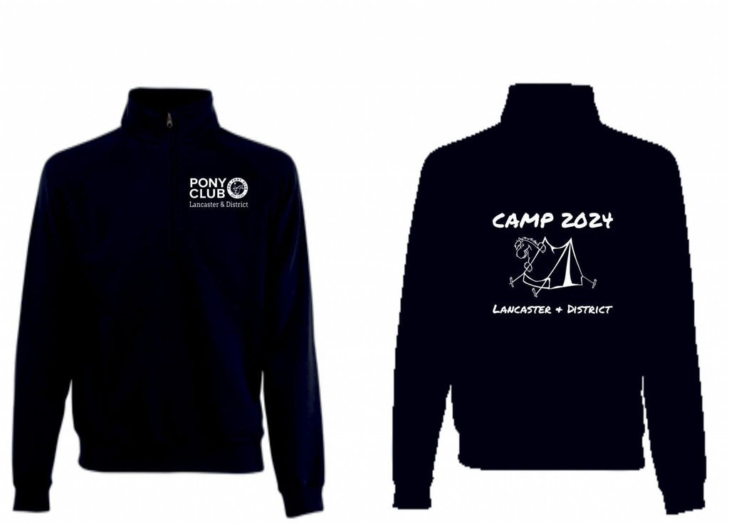 CAMP 24 Adult Lancaster & District Navy Quarter Zip Sweatshirt SS830
