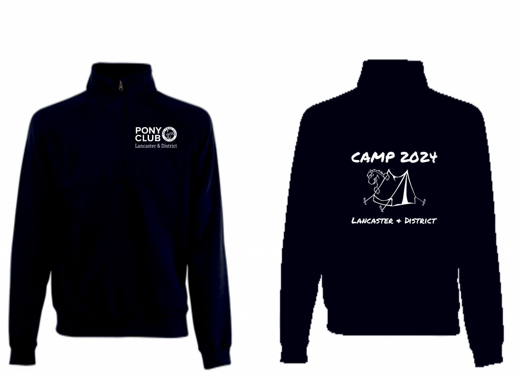 CAMP 24 Adult Lancaster & District Navy Quarter Zip Sweatshirt SS830