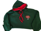 Celyn Adults Bottle Green/Red Hoody
