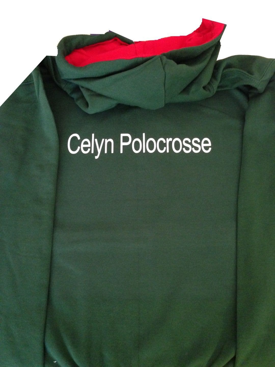 Celyn Adults Bottle Green/Red Hoody