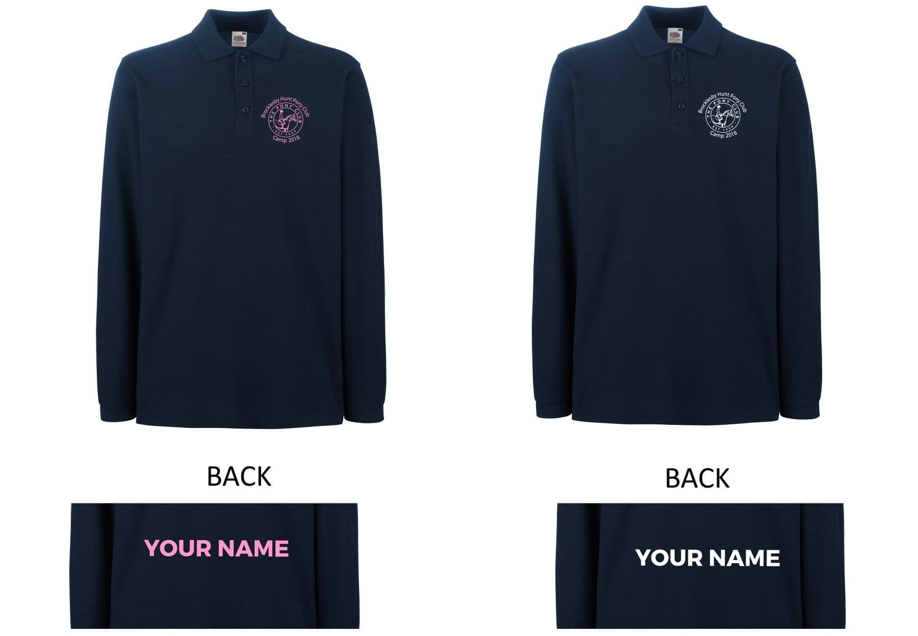 CHILD Brocklesby Hunt Pony Club Long Sleeve Navy Polo