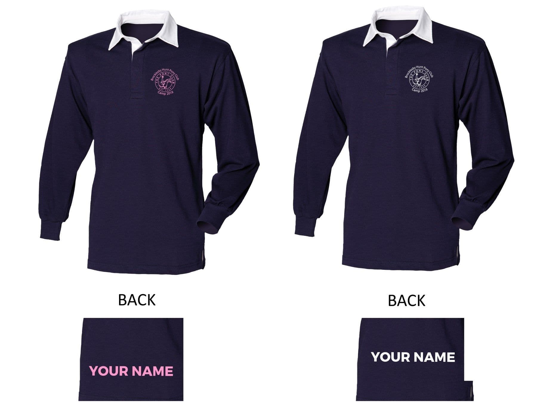 CHILD Brocklesby Navy Long Sleeve Rugby Shirt