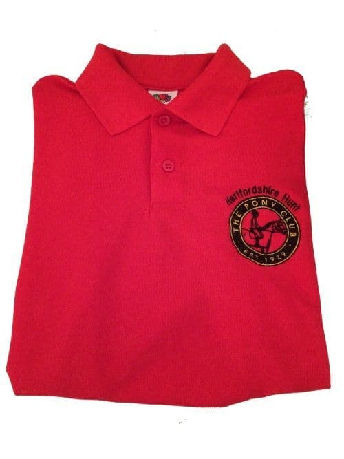 CHILD Herts Hunt Red Polo Shirt