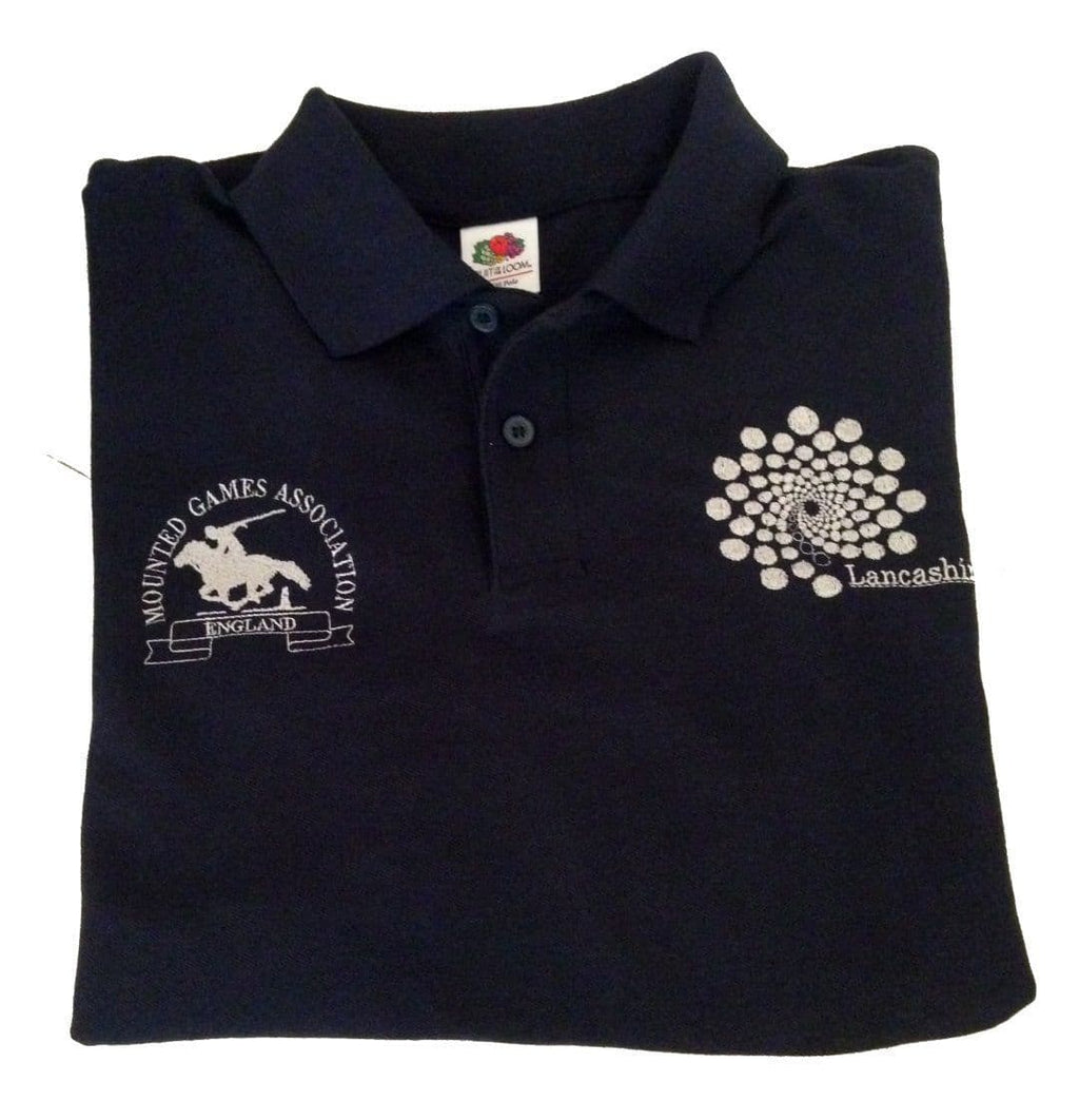 CHILD Lancashire MGA Navy Polo Shirt