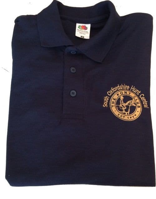 CHILD South Oxfordshire Hunt Central Long Sleeve Navy Polo