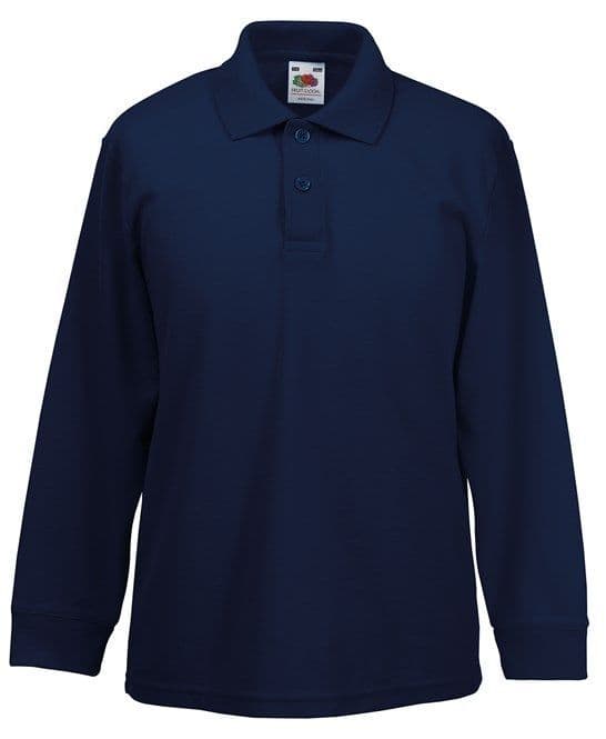 CHILD South Staffs Pony Club Long Sleeve Navy Polo